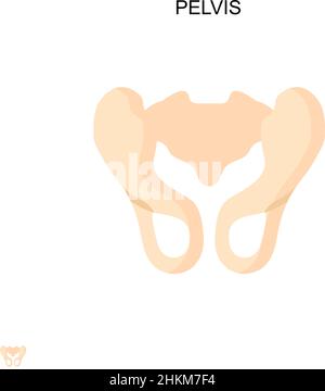 Icône de vecteur simple pelvis.Modèle de conception de symbole d'illustration pour élément d'interface utilisateur Web mobile. Illustration de Vecteur