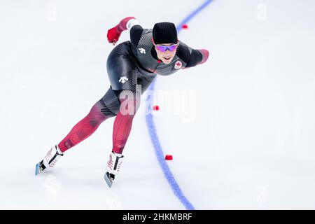 Pékin, Chine.05th févr. 2022.BEIJING, CHINE - 5 FÉVRIER : Valerie Maltais du Canada pendant les Jeux Olympiques de Beijing 2022 à l'ovale national de Speedskating le 5 février 2022 à Beijing, Chine (photo de Douwe Bijlsma/Orange Pictures) crédit : Orange pics BV/Alay Live News Banque D'Images