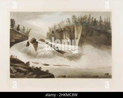 Art inspiré par les chutes d'Hadley, de « The Hudson River Portfolio », William Guy Wall, irlandais, 1792-après 1864, John Hill, Américain (né en Angleterre), 1770-1850, John Rubens Smith, américain, 1775-1849, 1821-22, imprimé avant 1828, aquatinte, gravure et gravure de couleur main, New York, œuvres classiques modernisées par Artotop avec une touche de modernité. Formes, couleur et valeur, impact visuel accrocheur sur l'art émotions par la liberté d'œuvres d'art d'une manière contemporaine. Un message intemporel qui cherche une nouvelle direction créative. Artistes qui se tournent vers le support numérique et créent le NFT Artotop Banque D'Images