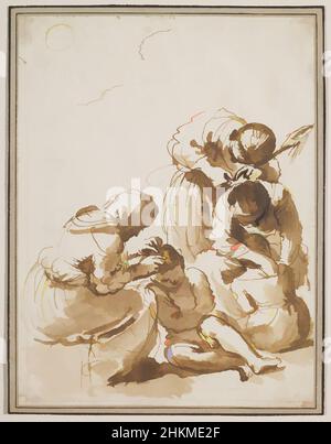 Art inspiré par les chasseurs de souris, Giovanni Francesco Barbieri (appelé Guercino), italien, 1591-1666, début 1620s, stylo et encre, Lavage, dessins et aquarelles, image (irrégulière) : 11 po x 8 3/8 po (27,9 x 21,3 cm, œuvres classiques modernisées par Artotop avec une touche de modernité. Formes, couleur et valeur, impact visuel accrocheur sur l'art émotions par la liberté d'œuvres d'art d'une manière contemporaine. Un message intemporel qui cherche une nouvelle direction créative. Artistes qui se tournent vers le support numérique et créent le NFT Artotop Banque D'Images