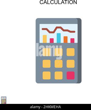 Icône de vecteur simple de calcul.Modèle de conception de symbole d'illustration pour élément d'interface utilisateur Web mobile. Illustration de Vecteur