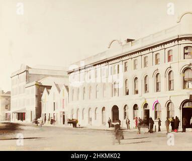 Art inspiré par Custom House St. - Auckland, studio Burton Brothers, studio de photographie, 1800s, Dunedin, Photographie, œuvres classiques modernisées par Artotop avec une touche de modernité. Formes, couleur et valeur, impact visuel accrocheur sur l'art émotions par la liberté d'œuvres d'art d'une manière contemporaine. Un message intemporel qui cherche une nouvelle direction créative. Artistes qui se tournent vers le support numérique et créent le NFT Artotop Banque D'Images