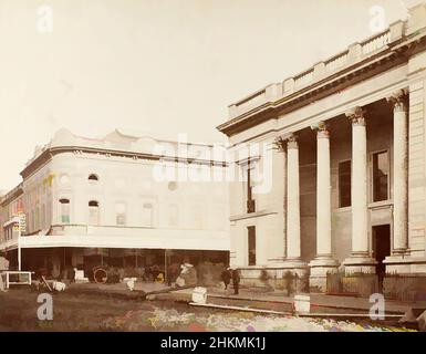 Art inspiré par Queen & Victoria St. - Auckland, studio Burton Brothers, studio de photographie, 1800s, Dunedin, Photographie, œuvres classiques modernisées par Artotop avec une touche de modernité. Formes, couleur et valeur, impact visuel accrocheur sur l'art émotions par la liberté d'œuvres d'art d'une manière contemporaine. Un message intemporel qui cherche une nouvelle direction créative. Artistes qui se tournent vers le support numérique et créent le NFT Artotop Banque D'Images