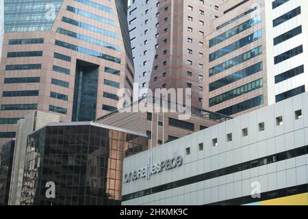 Singapour - un Raffles lieux photographiés dans une belle vue Banque D'Images