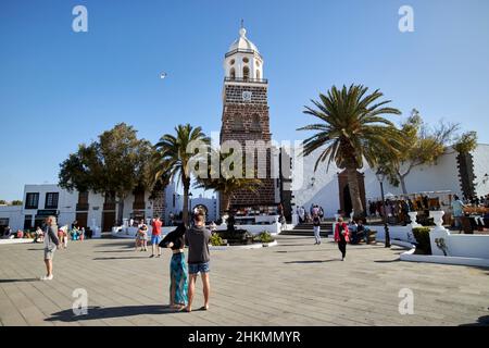 Église Iglesia de Nuestra Senora de Guadalupe de notre dame de guadalupe sur la plaza de la constitucionTeguise Lanzarote Iles Canaries Espagne Banque D'Images