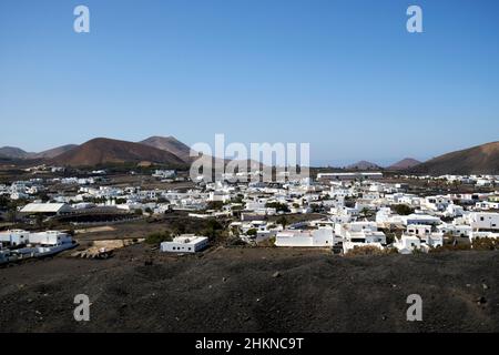 village viticole uga à yaiza Lanzarote Iles Canaries Espagne Banque D'Images