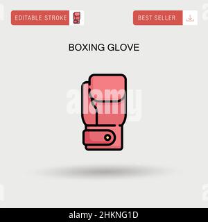 Icône de vecteur simple de gant de boxe. Illustration de Vecteur