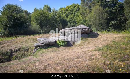 Dolmen préhistorique en Galice, Espagne Banque D'Images