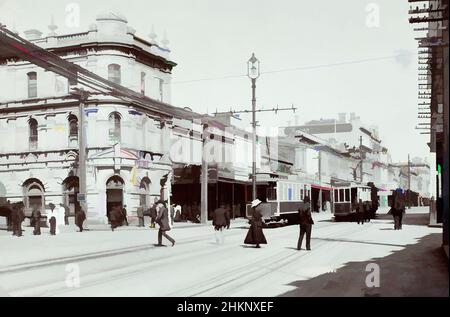 Art inspiré par Queen Street, Auckland, studio Muir & Moodie, avril 1909, Auckland, œuvres classiques modernisées par Artotop avec une touche de modernité. Formes, couleur et valeur, impact visuel accrocheur sur l'art émotions par la liberté d'œuvres d'art d'une manière contemporaine. Un message intemporel qui cherche une nouvelle direction créative. Artistes qui se tournent vers le support numérique et créent le NFT Artotop Banque D'Images