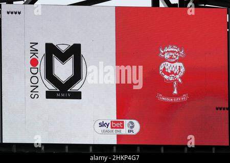 Milton Keynes, Royaume-Uni.FÉV 5th avant le match de la Sky Bet League 1 entre MK Dons et Lincoln City au stade MK, Milton Keynes, le samedi 5th février 2022.(Credit: John Cripps | MI News) Credit: MI News & Sport /Alay Live News Banque D'Images