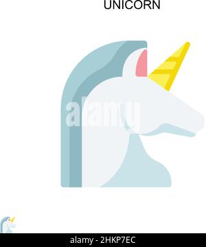 Icône de vecteur simple UNICORN.Modèle de conception de symbole d'illustration pour élément d'interface utilisateur Web mobile. Illustration de Vecteur