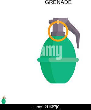 Icône de vecteur simple de grenade.Modèle de conception de symbole d'illustration pour élément d'interface utilisateur Web mobile. Illustration de Vecteur