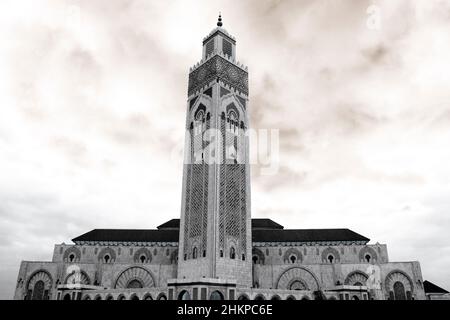 Hassan II Grande Mosquée, Casablanca, Maroc Banque D'Images