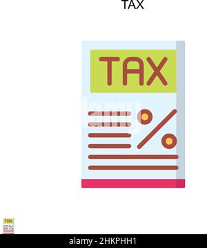 Icône de vecteur simple de taxe.Modèle de conception de symbole d'illustration pour élément d'interface utilisateur Web mobile. Illustration de Vecteur