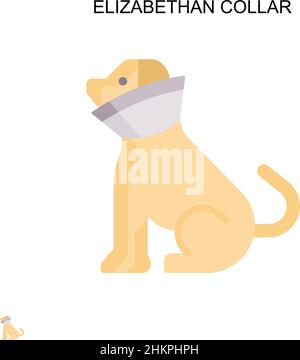 Collier élisabéthaine simple icône vectorielle.Modèle de conception de symbole d'illustration pour élément d'interface utilisateur Web mobile. Illustration de Vecteur