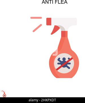 Icône de vecteur simple anti-puces.Modèle de conception de symbole d'illustration pour élément d'interface utilisateur Web mobile. Illustration de Vecteur