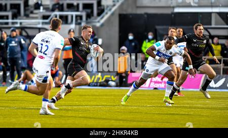 Londres, Royaume-Uni.05th févr. 2022.*** lors du match de rugby Gallagher Premiership entre Saracens et Bath Rugby au stade StoneX, Londres, Angleterre, le 5 février 2022.Photo de Phil Hutchinson.Utilisation éditoriale uniquement, licence requise pour une utilisation commerciale.Aucune utilisation dans les Paris, les jeux ou les publications d'un seul club/ligue/joueur.Crédit : UK Sports pics Ltd/Alay Live News Banque D'Images