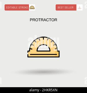 Icône Protractor simple Vector. Illustration de Vecteur