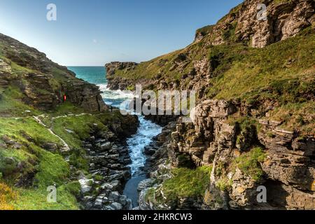 Rocky Valley, Tintagel, Cornwall, Royaume-Uni Banque D'Images