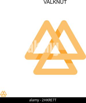 Icône de vecteur simple Valknut.Modèle de conception de symbole d'illustration pour élément d'interface utilisateur Web mobile. Illustration de Vecteur