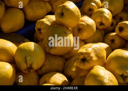 Image plein format des prix à vendre sur le marché. Banque D'Images