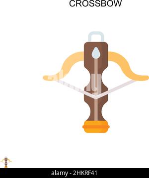 Icône de vecteur simple Crossbow.Modèle de conception de symbole d'illustration pour élément d'interface utilisateur Web mobile. Illustration de Vecteur