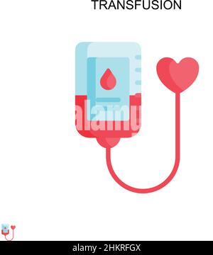 Icône de vecteur simple de transfusion.Modèle de conception de symbole d'illustration pour élément d'interface utilisateur Web mobile. Illustration de Vecteur