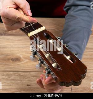 Changer les cordes de guitare 
