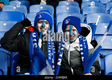 Londres, Royaume-Uni.01st févr. 2018.LONDRES, Royaume-Uni, FÉVRIER 05: Hartlepool United Young Fansduring FA Cup quatrième tour entre Crystal Palace et Heartlepool United au Selhurst Park Stadium, Londres, le 5th février 2022 crédit: Action Foto Sport/Alay Live News Banque D'Images