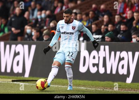 Kidderminster, Angleterre, le 5th février 2022.A déclaré Benrahma de West Ham United lors du match de la coupe Emirates FA au stade Aggborough, Kidderminster.Le crédit photo doit être lu : Darren Staples / Sportimage Banque D'Images