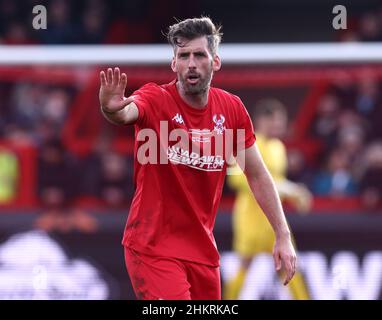 Kidderminster, Angleterre, le 5th février 2022.Mark Carrington de Kidderminster Harriers lors du match de la coupe Emirates FA au stade Aggborough, Kidderminster.Le crédit photo doit être lu : Darren Staples / Sportimage Banque D'Images