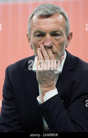 Pérouse, Italie.05th Fév., 2022. marco bonitta (1Â° allenatore consar ravenna)ar pendant Sir Safety Conad Perugia vs Consar Ravenna, Volleyball Italien Serie A Men SuperLeague Championship Championship à Pérouse, Italie, février 05 2022 crédit: Independent photo Agency/Alay Live News Banque D'Images