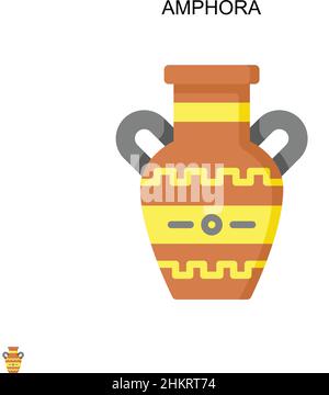 Icône de vecteur simple Amphora.Modèle de conception de symbole d'illustration pour élément d'interface utilisateur Web mobile. Illustration de Vecteur