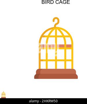 Icône vecteur simple cage d'oiseau.Modèle de conception de symbole d'illustration pour élément d'interface utilisateur Web mobile. Illustration de Vecteur