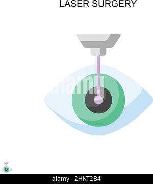 Icône de vecteur simple de chirurgie laser.Modèle de conception de symbole d'illustration pour élément d'interface utilisateur Web mobile. Illustration de Vecteur