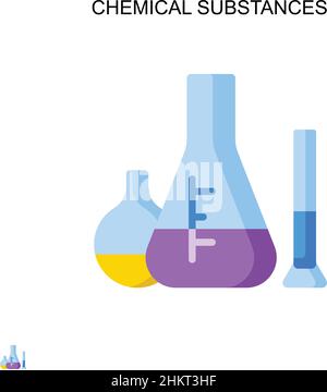 Substances chimiques icône vecteur simple.Modèle de conception de symbole d'illustration pour élément d'interface utilisateur Web mobile. Illustration de Vecteur