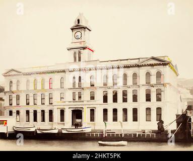 Art inspiré par la poste, Wellington. De l'album: New Zealand Views, Burton Brothers studio, vers 1880, Wellington, Classic œuvres modernisées par Artotop avec une touche de modernité. Formes, couleur et valeur, impact visuel accrocheur sur l'art émotions par la liberté d'œuvres d'art d'une manière contemporaine. Un message intemporel qui cherche une nouvelle direction créative. Artistes qui se tournent vers le support numérique et créent le NFT Artotop Banque D'Images