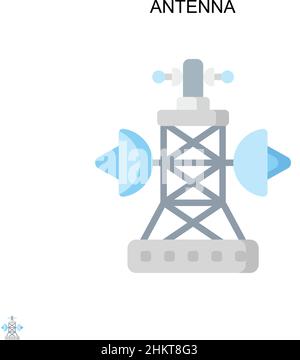 Icône de vecteur simple d'antenne.Modèle de conception de symbole d'illustration pour élément d'interface utilisateur Web mobile. Illustration de Vecteur