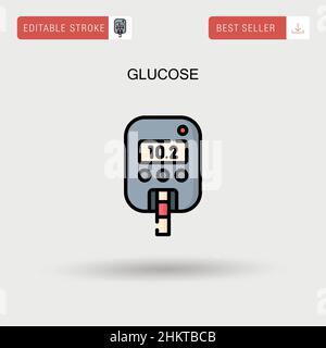 Icône de vecteur simple de glucose. Illustration de Vecteur