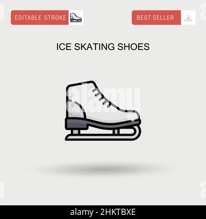 Chaussures de patinage sur glace icône vecteur simple. Illustration de Vecteur