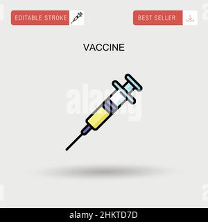 Icône de vecteur simple de vaccin. Illustration de Vecteur