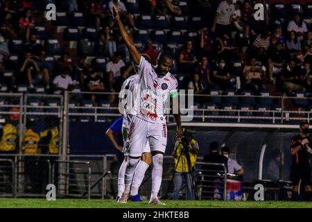 Curitiba, Brésil.05th févr. 2022.PR - Curitiba - 02/05/2022 - PARANANENSE 2022, PARANA CLUBE X OPERARIO - le joueur Operario Renie célèbre son but lors d'un match contre Parana Clube au stade Vila Capanema pour le championnat Paranaense 2022.Photo: Gabriel Machado/AGIF/Sipa USA crédit: SIPA USA/Alay Live News Banque D'Images