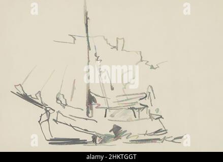 Art inspiré par le bateau à voile, les œuvres classiques modernisées par Artotop avec une touche de modernité. Formes, couleur et valeur, impact visuel accrocheur sur l'art émotions par la liberté d'œuvres d'art d'une manière contemporaine. Un message intemporel qui cherche une nouvelle direction créative. Artistes qui se tournent vers le support numérique et créent le NFT Artotop Banque D'Images