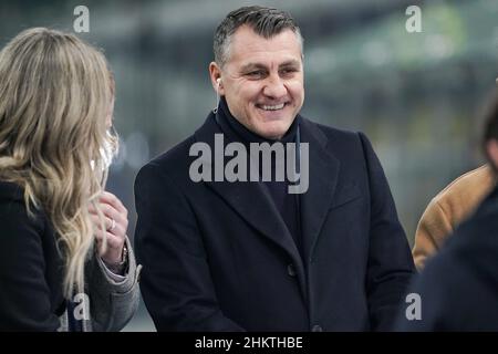 Christian Vieri pendant le championnat italien Serie Un match de football entre FC Internazionale et AC Milan le 5 février 2022 au stade Giuseppe Meazza à Milan, Italie - photo Morgese-Rossini / DPPI Banque D'Images