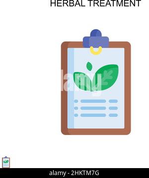 Icône de vecteur simple de traitement à base de plantes.Modèle de conception de symbole d'illustration pour élément d'interface utilisateur Web mobile. Illustration de Vecteur