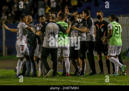 Curitiba, Brésil.05th févr. 2022.PR - Curitiba - 02/05/2022 - PARANANENSE 2022, PARANA CLUBE X OPERARIO - le joueur Operario Thales célèbre son but lors d'un match contre Parana Clube au stade Vila Capanema pour le championnat Paranaense 2022.Photo: Gabriel Machado/AGIF/Sipa USA crédit: SIPA USA/Alay Live News Banque D'Images