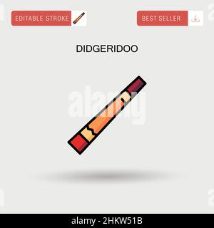 Didgeridoo simple vecteur icône. Illustration de Vecteur