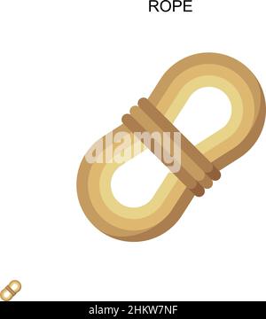 Icône de vecteur simple de corde.Modèle de conception de symbole d'illustration pour élément d'interface utilisateur Web mobile. Illustration de Vecteur