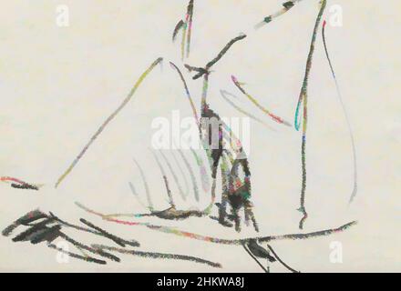 Art inspiré par le bateau à voile, les œuvres classiques modernisées par Artotop avec une touche de modernité. Formes, couleur et valeur, impact visuel accrocheur sur l'art émotions par la liberté d'œuvres d'art d'une manière contemporaine. Un message intemporel qui cherche une nouvelle direction créative. Artistes qui se tournent vers le support numérique et créent le NFT Artotop Banque D'Images
