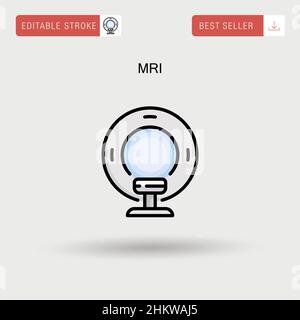 Icône de vecteur simple MRI. Illustration de Vecteur